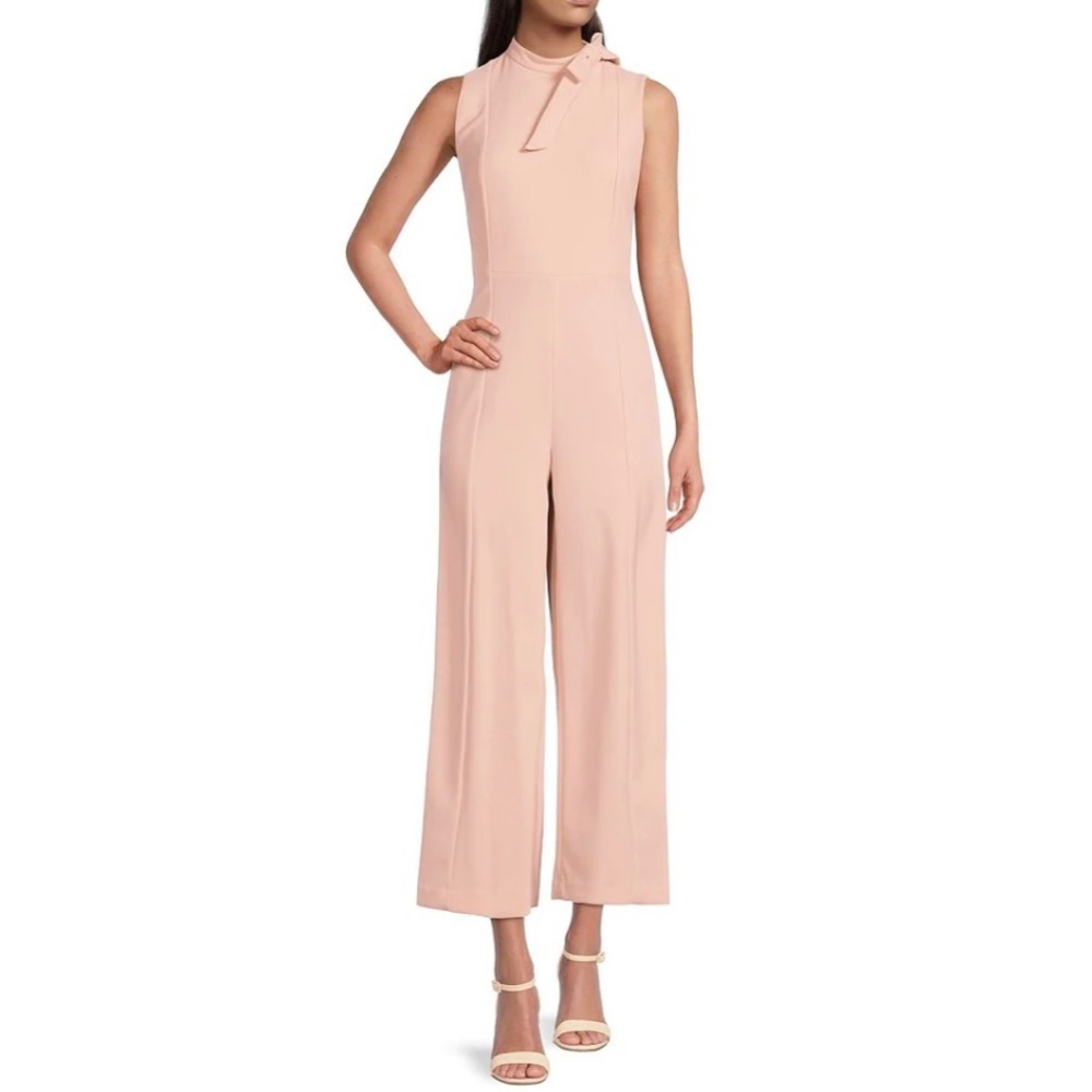 💐NWT! Lavender CALVIN KLEIN Sleeveless Tie Neck Jumpsuit - Size 10 - Picture 6 of 7